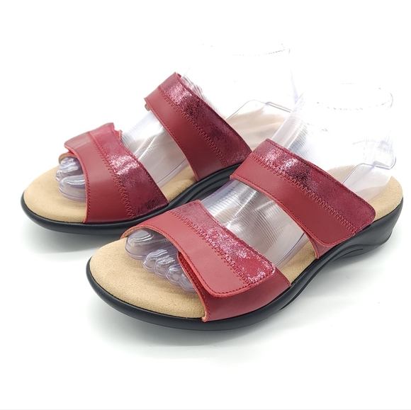 SAS Womens Nudu Adjustable Slide Ruby Cabernet Casual Sandal Size 8 WW - Picture 2 of 10